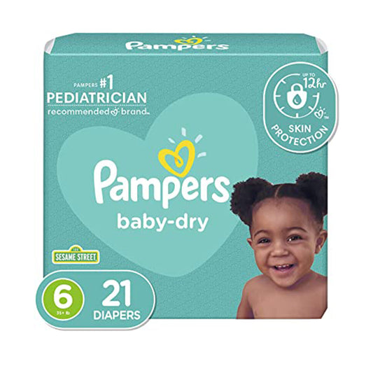 PAMPER BABY DRY 21CT (NAPPY PANTS) SIZE 6 4/CS