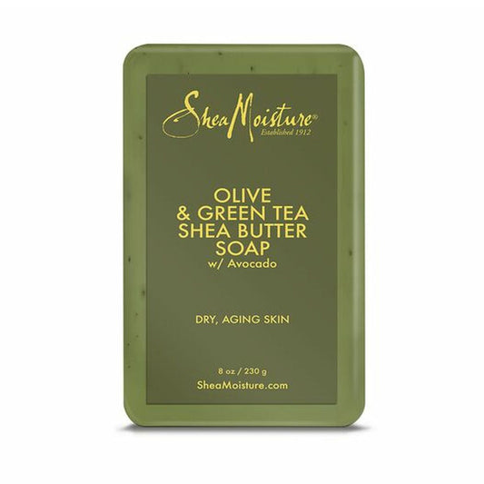 SHEA MOISTURE 8OZ SOAP OLIVE & GREEN TEA SHEA BUTTER 12/CS