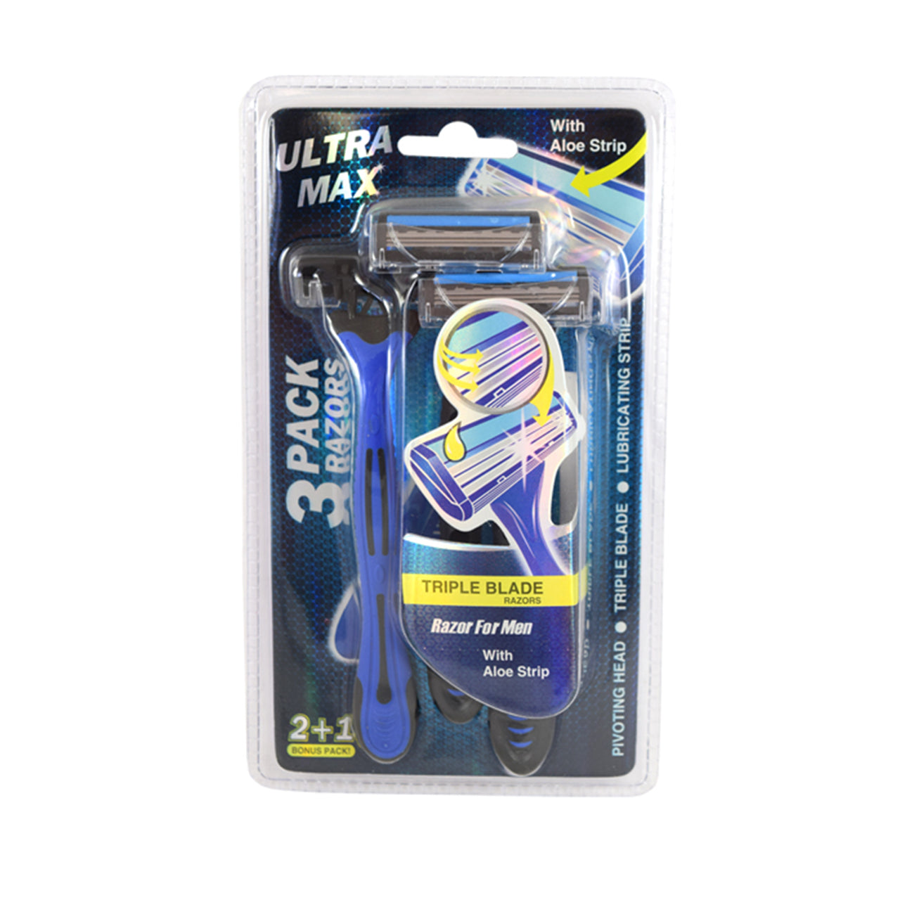 ULTRA MAX 3PK BLUE TRIPPLE BLADES 24/CS