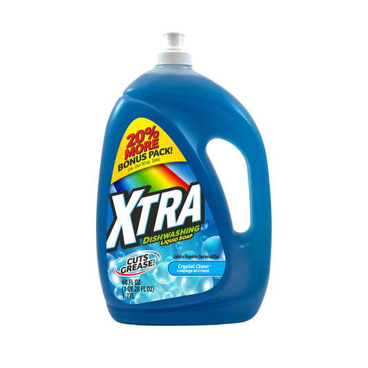 XTRA 60OZ DISH SOAP CRYSTAL CLEAN (BLUE) 6/CS