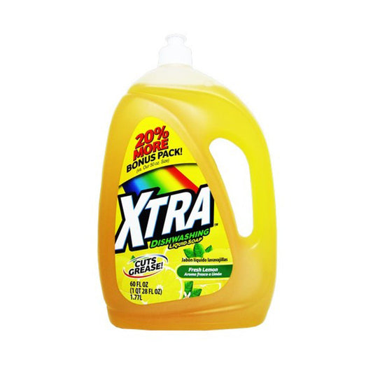 XTRA 60OZ DISH SOAP LEMON 6/CS