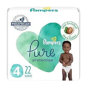 PAMPERS SIZE 4 PURE PROTECTION 22CT JUMBO PACK 4/CS
