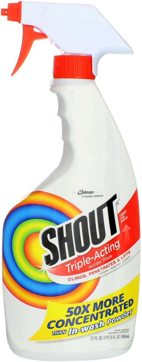 SHOUT 22OZ TRIPPLE  ACTING LAUNDRY STAIN REMOVER SPRAY 8/CS