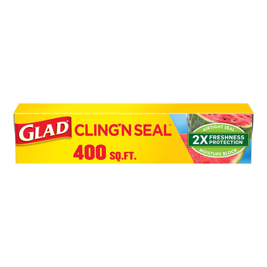 GLAD 400SQ FT CLING N SEAL 2PK CLEAR FOOD WRAP 6/CS