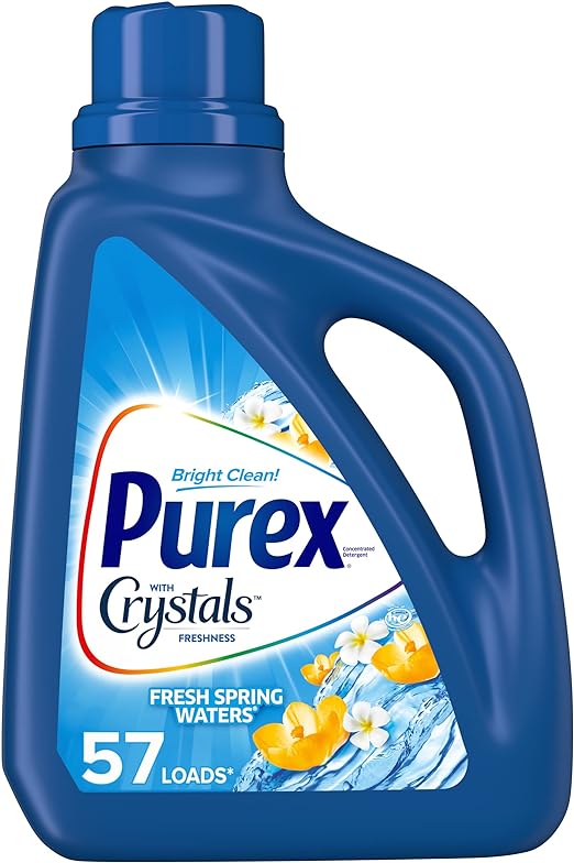 PUREX 75OZ LIQUID LAUNDRY DETERGENT WITH CRYSTAL FRAGRANCE FRESH SPRING WATERS 6/CS