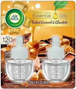 AIR WICK 2PK ESSENTIAL OILS BAKED CARAMEL & CHOCOLATE 6/CS