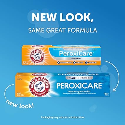 ARM & HAMMER 6OZ TOOTH PASTE PEROXI CARE BAKING SODA & PEROXIDE CLEAN MINT 12/CS