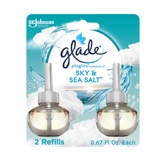 GLADE 2CT PLUGIN OIL REFILL SKY & SEA SALT 6/CS