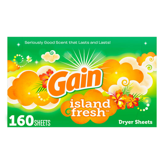 GAIN 120CT DRYER SHEETS ISLAND FRESH 6/CS