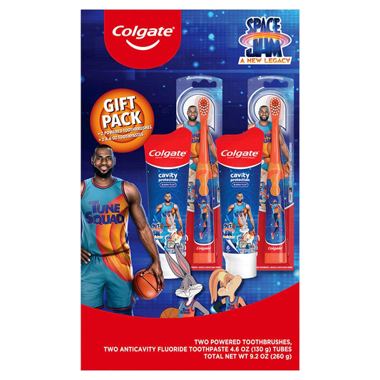 COLGATE KIDS TOOTH BRUSH SET WITH TOOTH PASTE SPACE JAM GIFT SET 6/CS