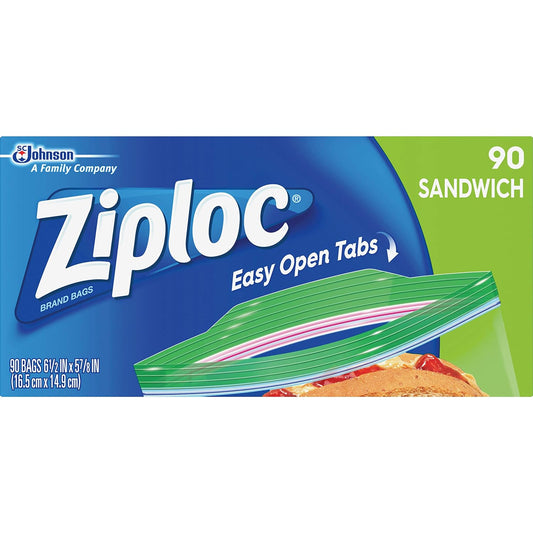 ZIPLOC 90CT SANDWICH BAGS 12/CS