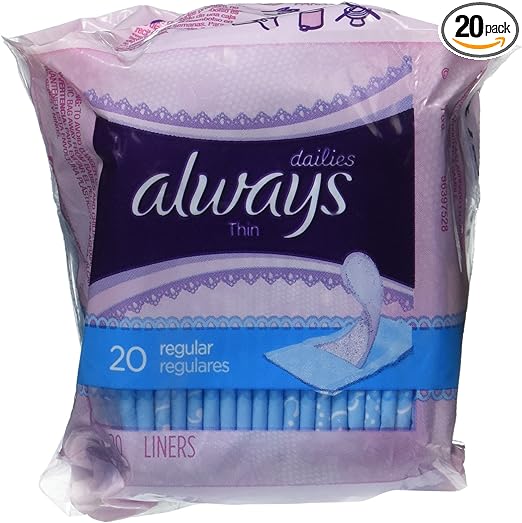 ALWAYS 20CT DAILY LINERS REGULAR CLEAN SCENT  24/CS