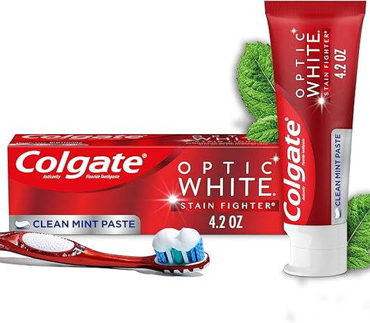COLGATE 4.2OZ OPTIC WHITE STAIN FIGHTER FRESH MINT GEL TOOTH PASTE 24/CS