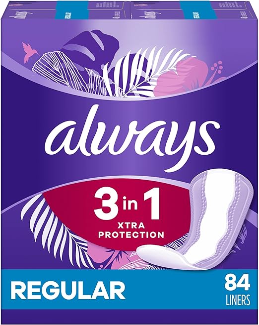 ALWAYS 42CT 3-IN-1 EXTRA PROTECTION DAILY LINERS REGULAR ABSORBENCY 12/CS
