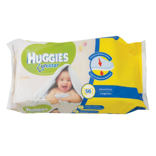 HUGGIES 56CT BABY WIPES UNISTAR 10/CS