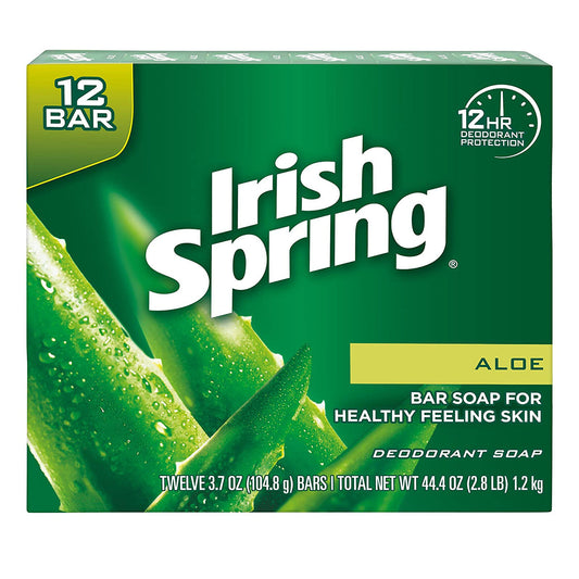 IRISH SPRING 3.75OZ BAR SOAP 12PK ALOE VERA 6/CS