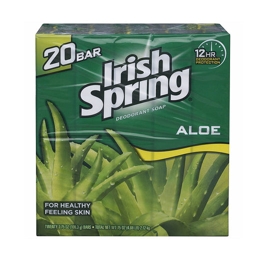 IRISH SPRING 3.75OZ BAR SOAP ALOE 20PK 4/CS