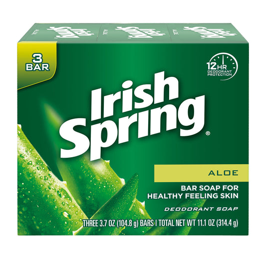 IRISH SPRING 3.75OZ BAR SOAP 3PK ALOE 18/CS