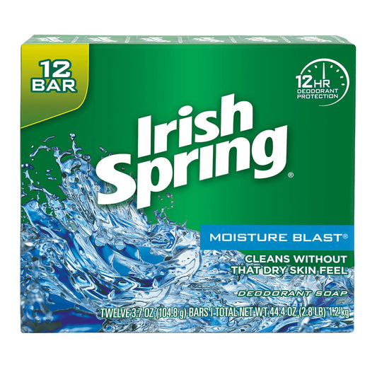 IRISH SPRING 3.75OZ BAR SOAP 3PK MOISTURE BLAST 18/CS