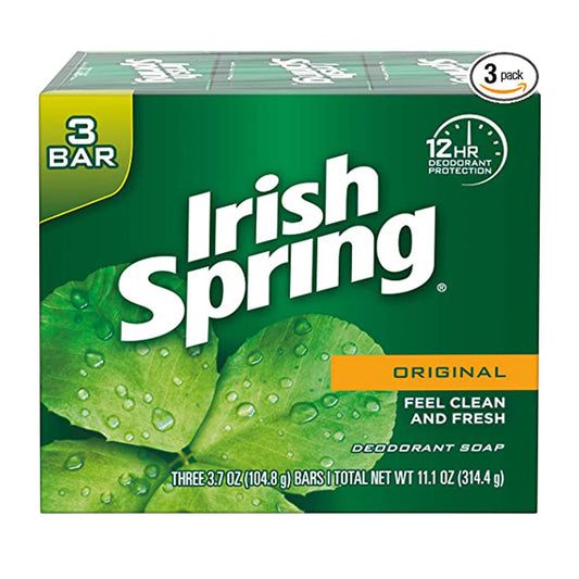 IRISH SPRING 90g BAR SOAP 3PK ORIGINAL 24/CS