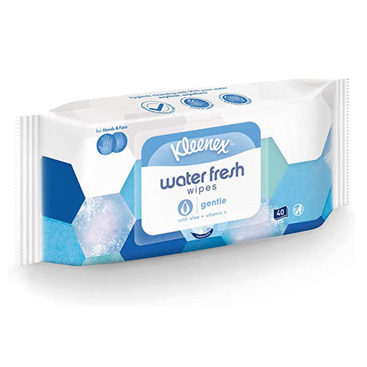 KLEENEX 40CT WATER FRESH WIPES FOR HANDS & FACE 12/CS