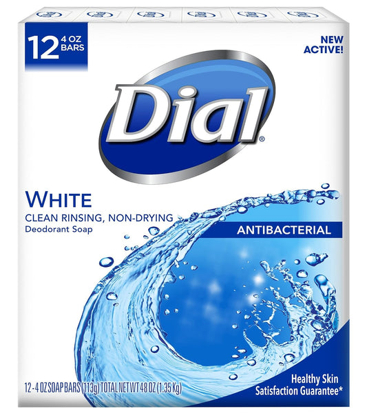 DIAL 4OZ DEODORANT BAR SOAP 12PK WHITE 4/CS