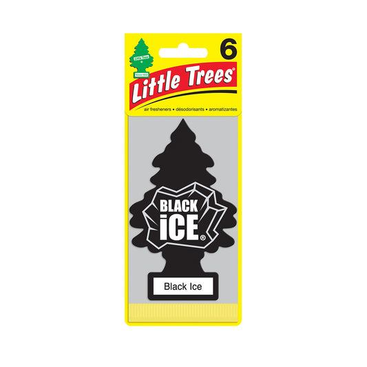 LITTLE TREES CAR AIR FRESHENER BLACK ICE 24/PK