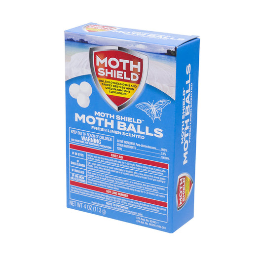 MOTH SHIELD 12OZ MOTH BALLS FRESH LINEN 12/CS