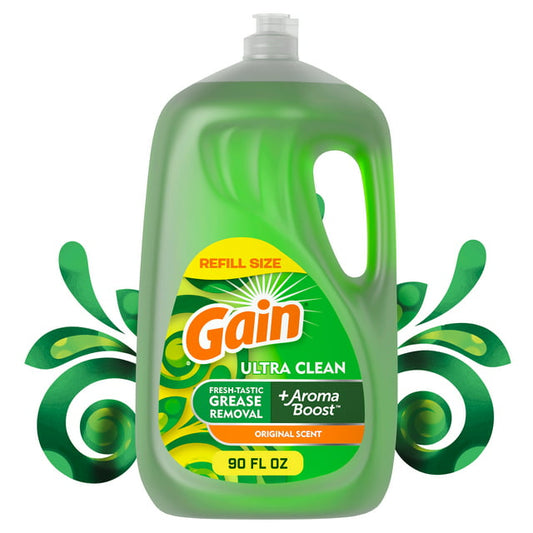 GAIN 90OZ ULTRA DISH SOAP ORIGINAL 6/CS