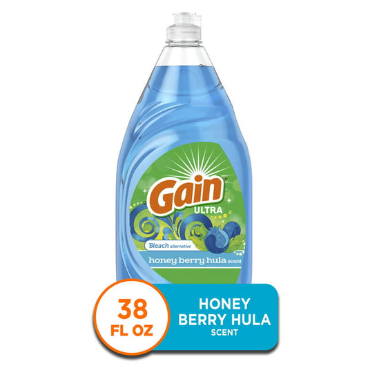 GAIN 38OZ DISH SOAP HONEYBERRY H ULA 8/CS