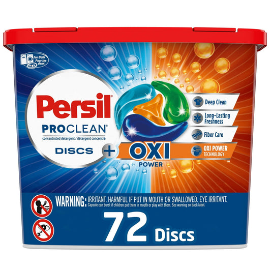 PERSIL PROCLEAN CONCENTRATED DETERGENT 72CT DISCS  OXI POWER 4/CS