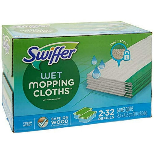 SWIFFER 32CT SWEEPER WET MOPPING CLOTH 2/CS