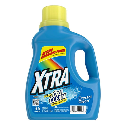 XTRA 56OZ LAUNDRY DETEGENT PLUS OXI CRYSTAL CLEAN 6/CS