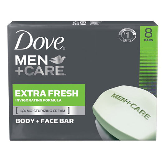 DOVE 3.5OZ BAR SOAP 4PK EXTRA FRESH FOR MEN 12/CS