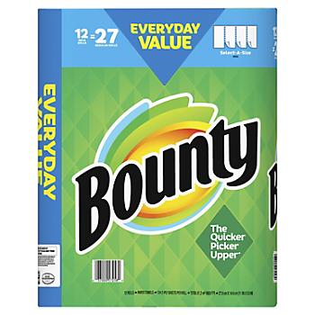 BOUNTY SELECT A SIZE PAPER TOWELS 12=27 WHITE 12 ROLLS