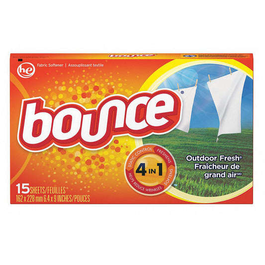 BOUNCE 15CT DRY SHEETS OUTDOOR FRESH 15/CS