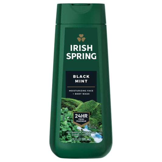 IRISH SPRING 20OZ BODY WASH BLACK MINT 4/CS