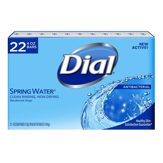 DIAL 4OZ BAR SOAP 22PK SPRING WATER 4/CS