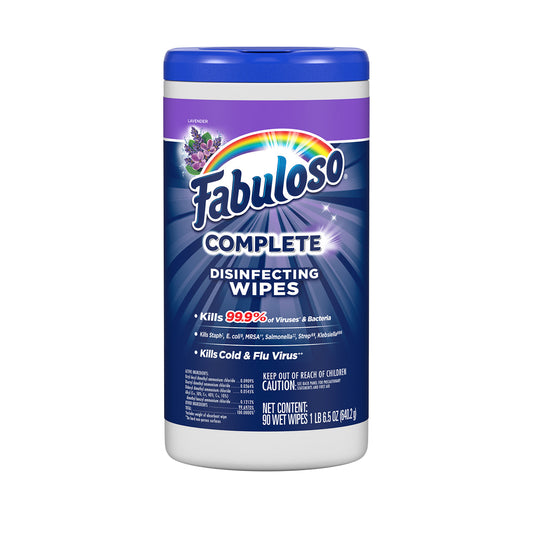 FABULOSO 35 COUNT DISINFECTING WIPES LAVENDER 8/CS